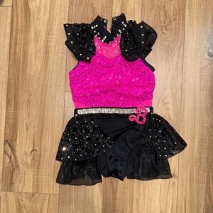 Weissman Pink and Black Sequin Kids Costume - Barbie Inspired - IC